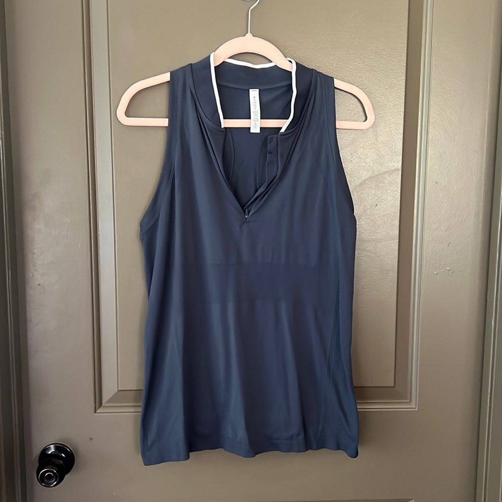 Blue Athleta sleeveless golf shirt